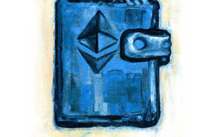 Pablo Picasso tasted oil painting of cold wallet for crypto assets